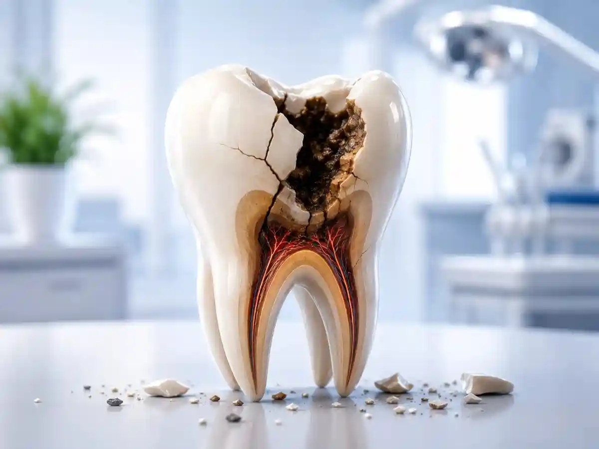 Broken tooth beyond repair dental implant Gurgaon