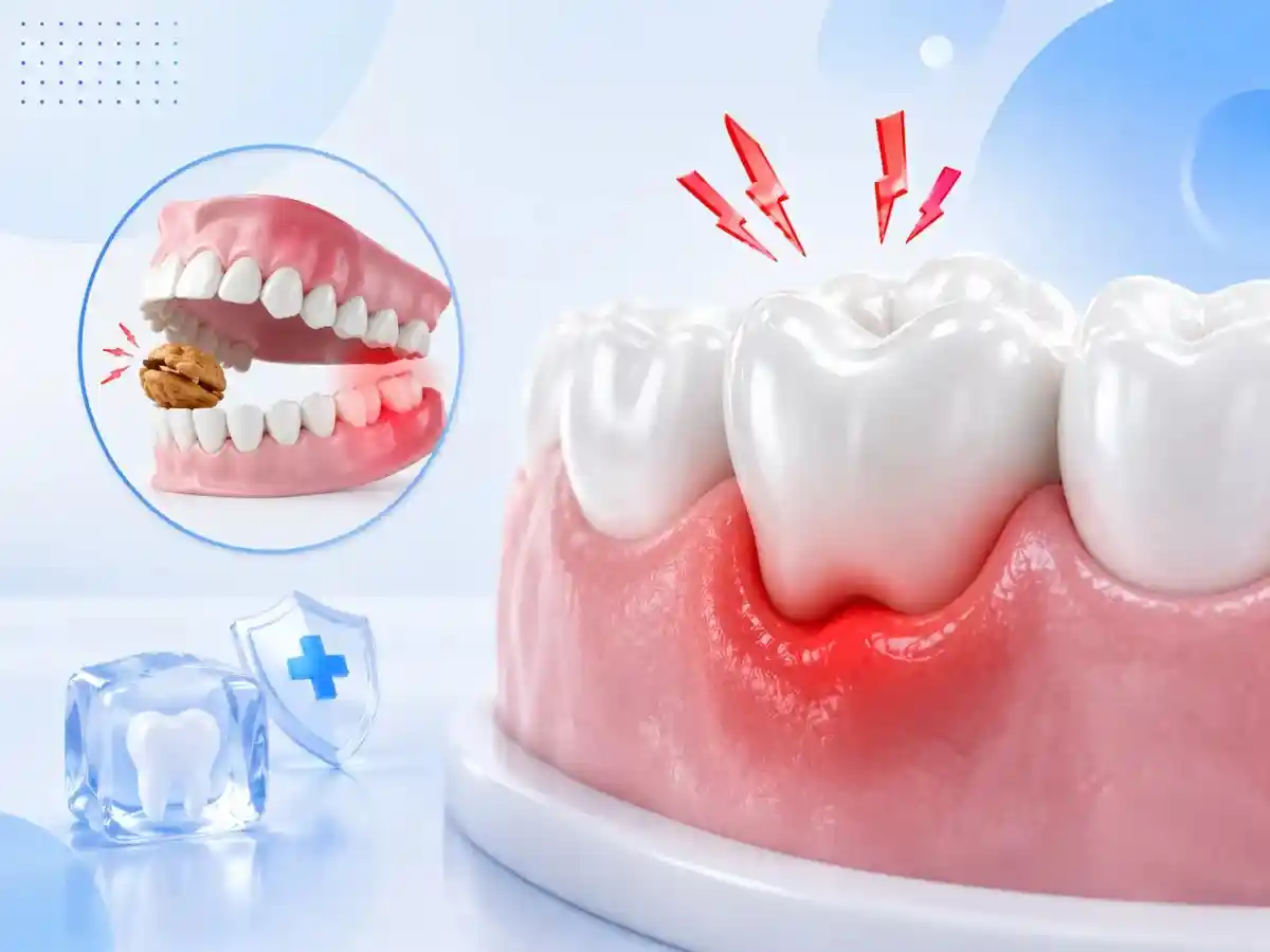 Difficulty chewing due to missing tooth