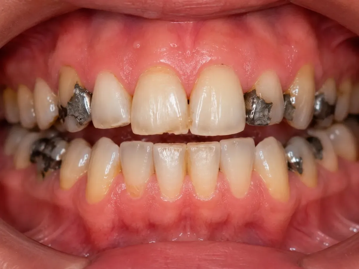 Old, Discoloured Fillings