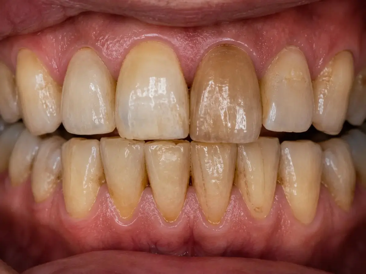 Stained or discoloured teeth veneer treatment Gurgaon