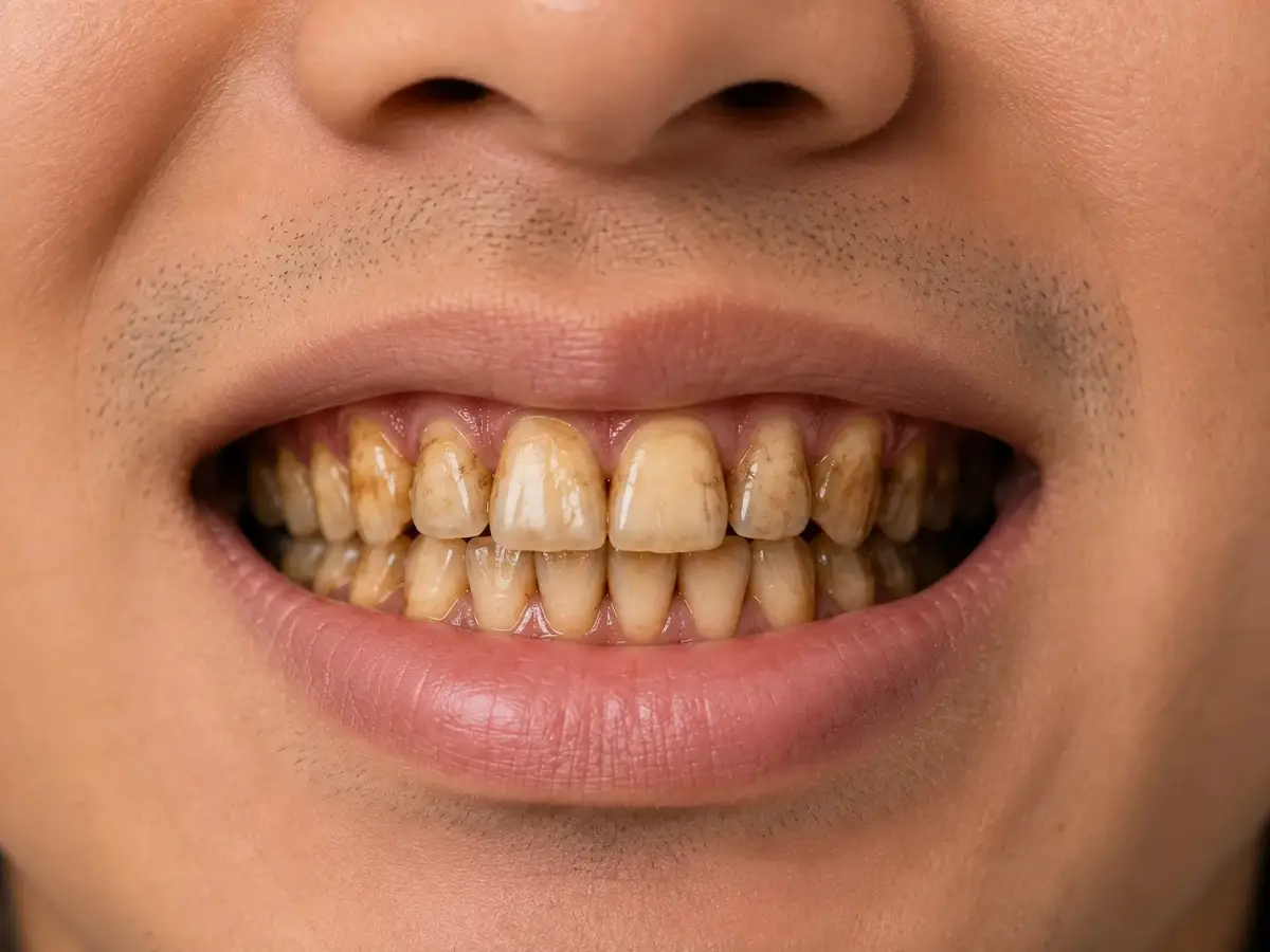 Tobacco stains teeth whitening Gurgaon